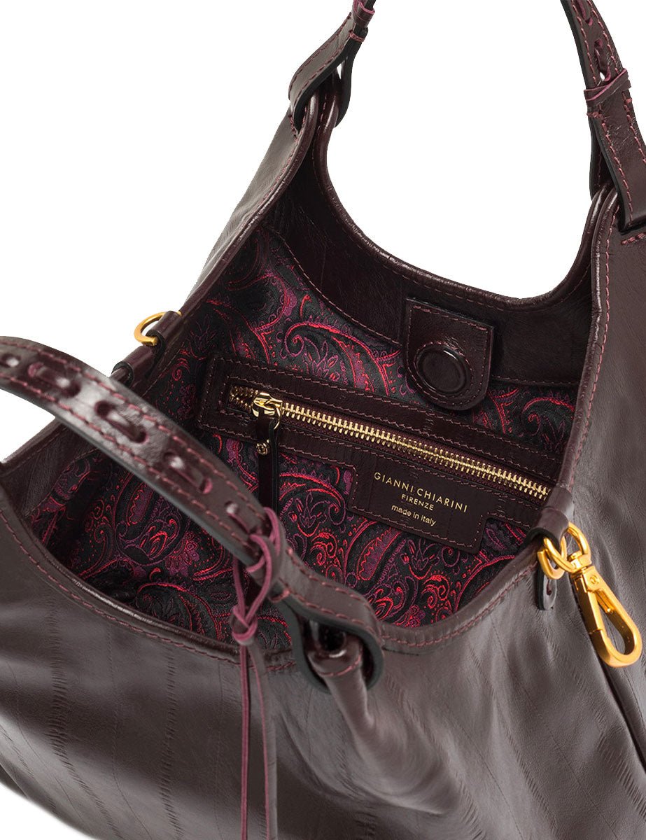 borsa pelle dua bordeaux - gianni chiarini - shopper