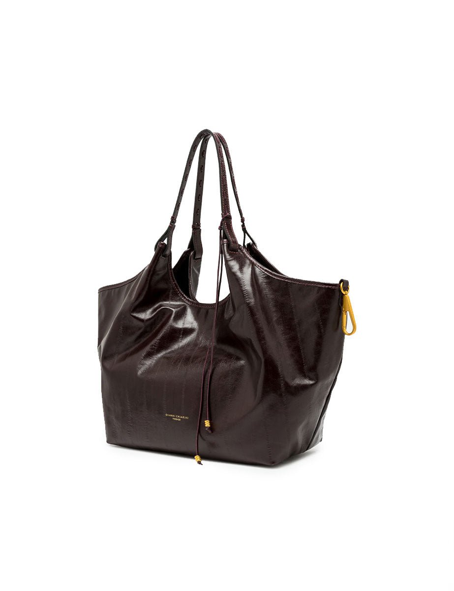 borsa pelle dua bordeaux - gianni chiarini - shopper