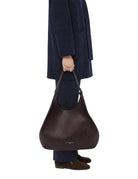 borsa pelle dua marrone scuro - gianni chiarini - shopper