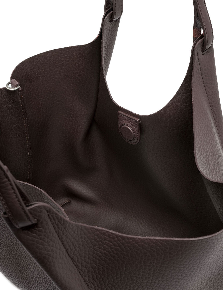 borsa pelle dua marrone scuro - gianni chiarini - shopper