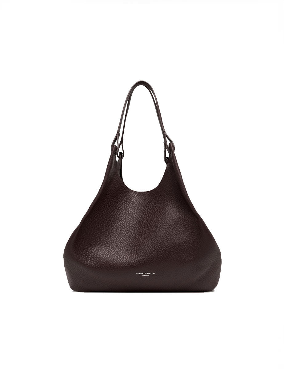 borsa pelle dua marrone scuro - gianni chiarini - shopper