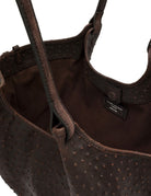 borsa pelle dua marrone scuro - gianni chiarini - shopper