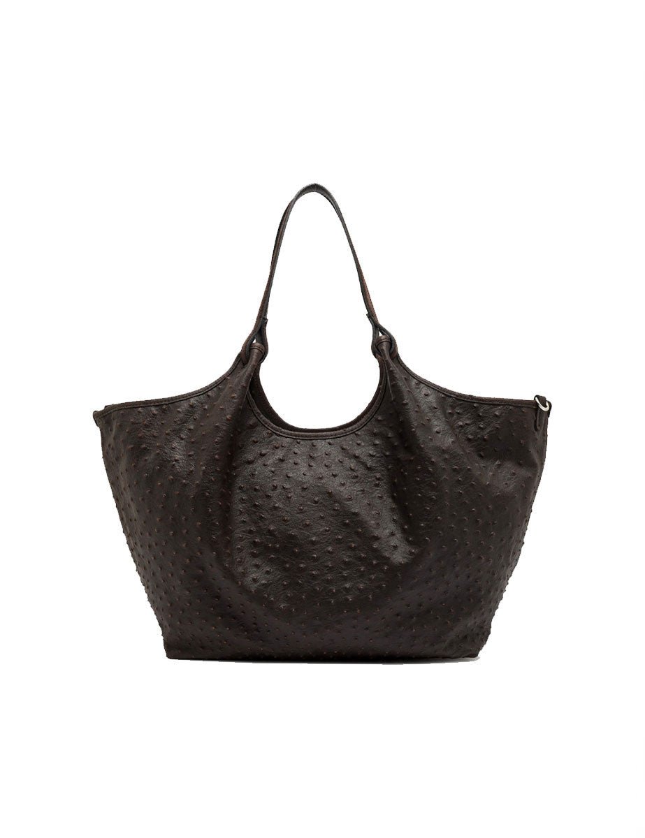 borsa pelle dua marrone scuro - gianni chiarini - shopper