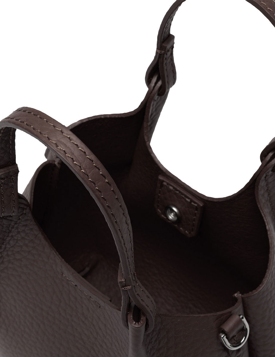 borsa pelle dua marrone scuro - gianni chiarini - shopper