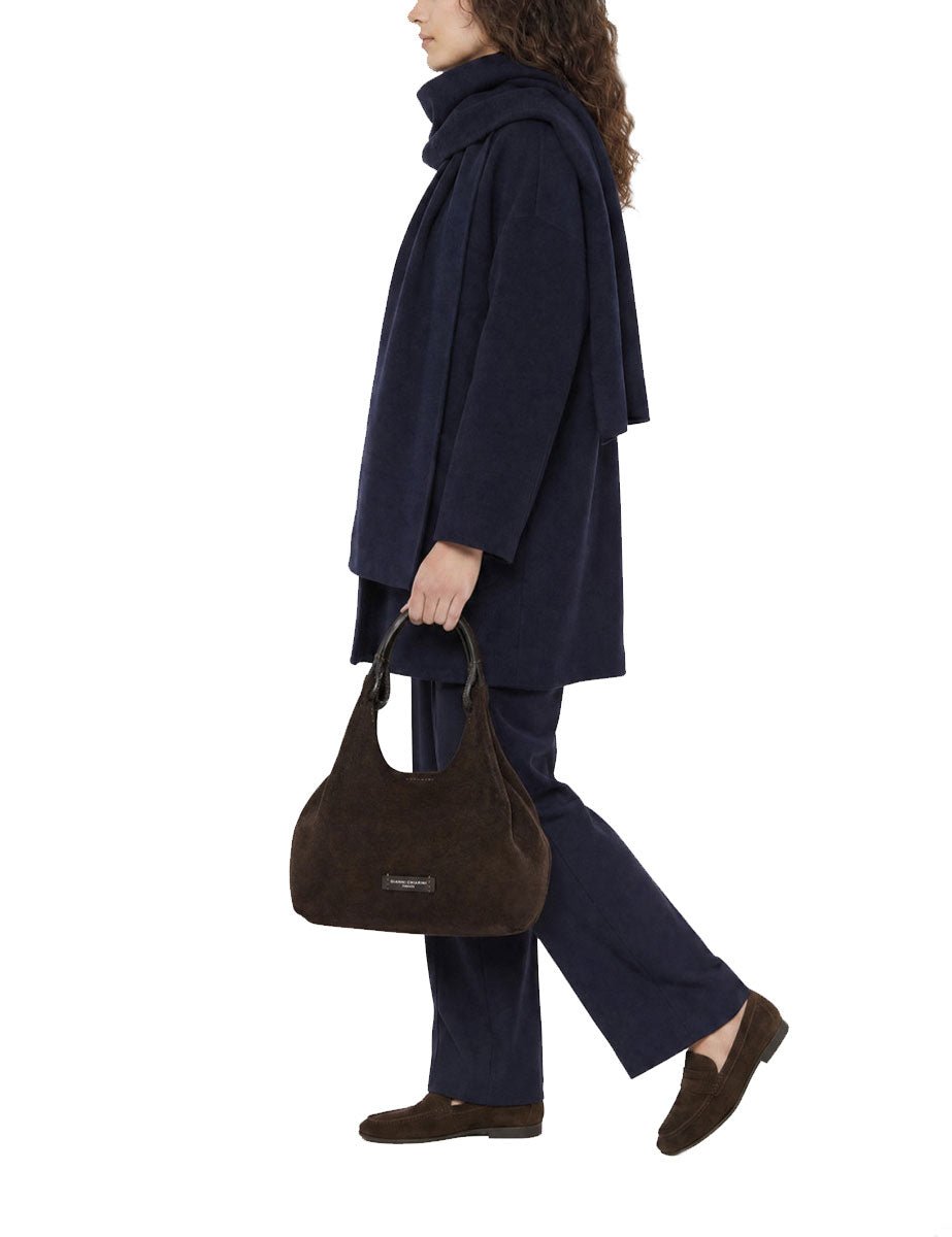 borsa pelle dua marrone scuro - gianni chiarini - shopper