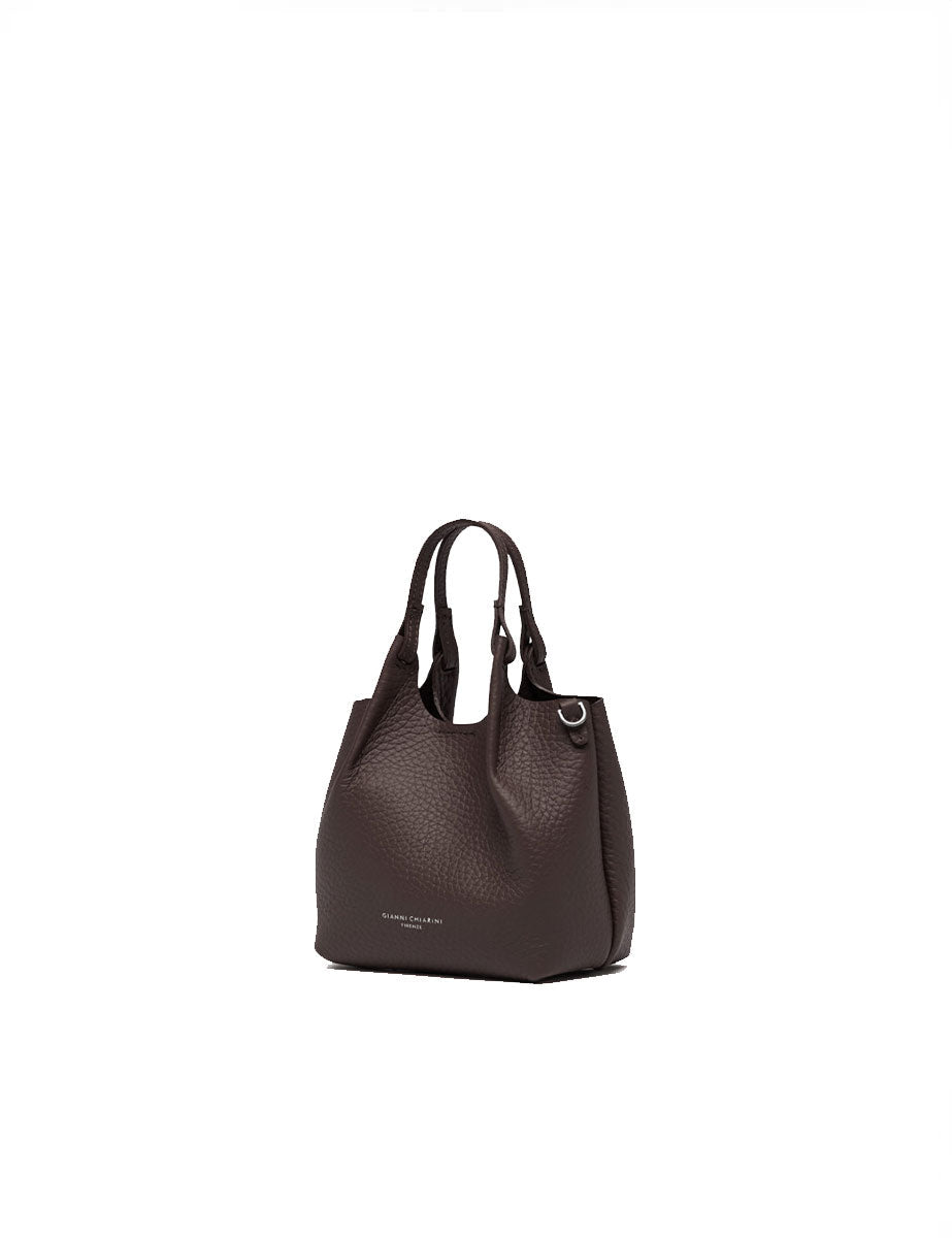 borsa pelle dua marrone scuro - gianni chiarini - shopper