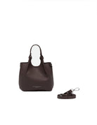 borsa pelle dua marrone scuro - gianni chiarini - shopper