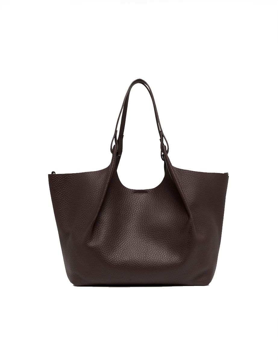 borsa pelle dua marrone scuro - gianni chiarini - shopper