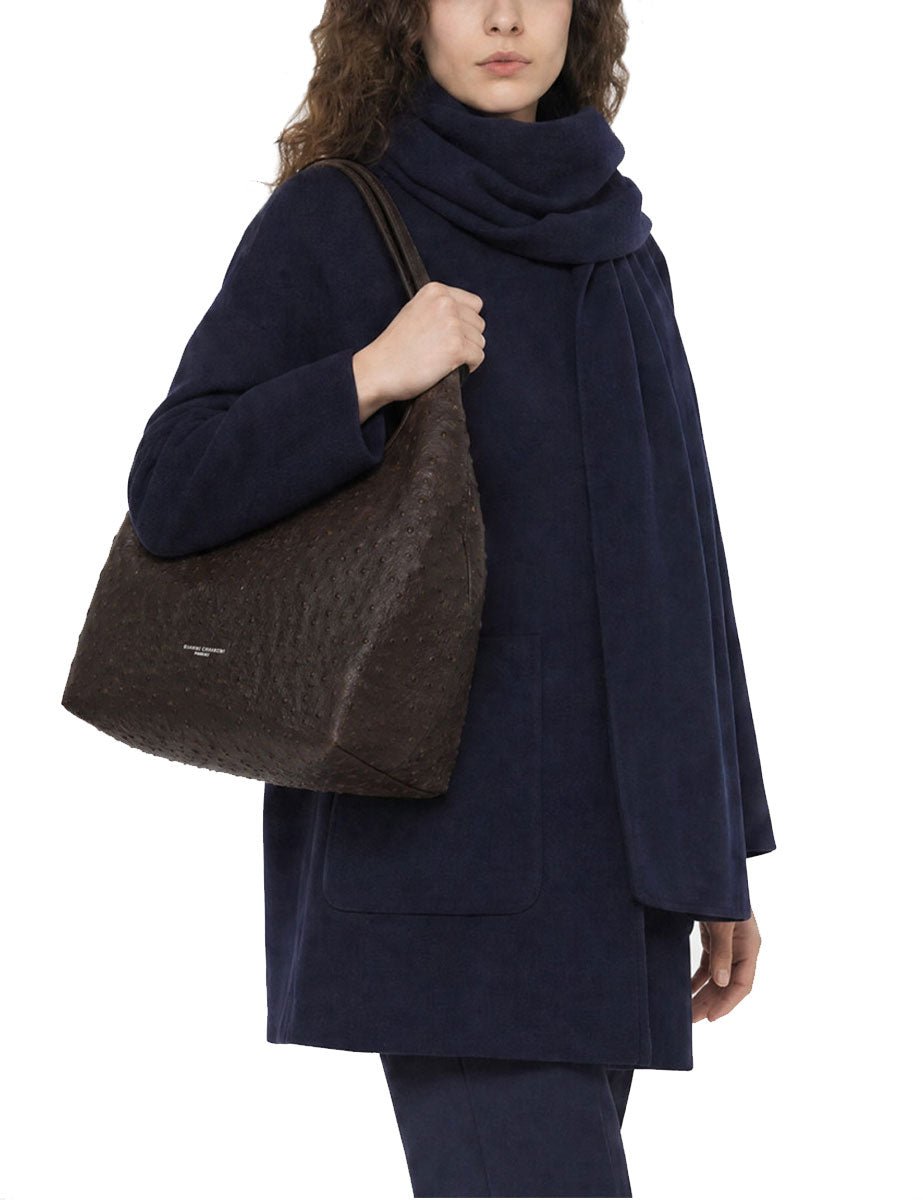 borsa pelle dua marrone scuro - gianni chiarini - shopper