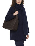 borsa pelle dua marrone scuro - gianni chiarini - shopper