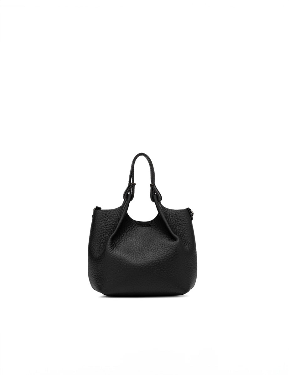 borsa pelle dua nero castoro - gianni chiarini - clutch