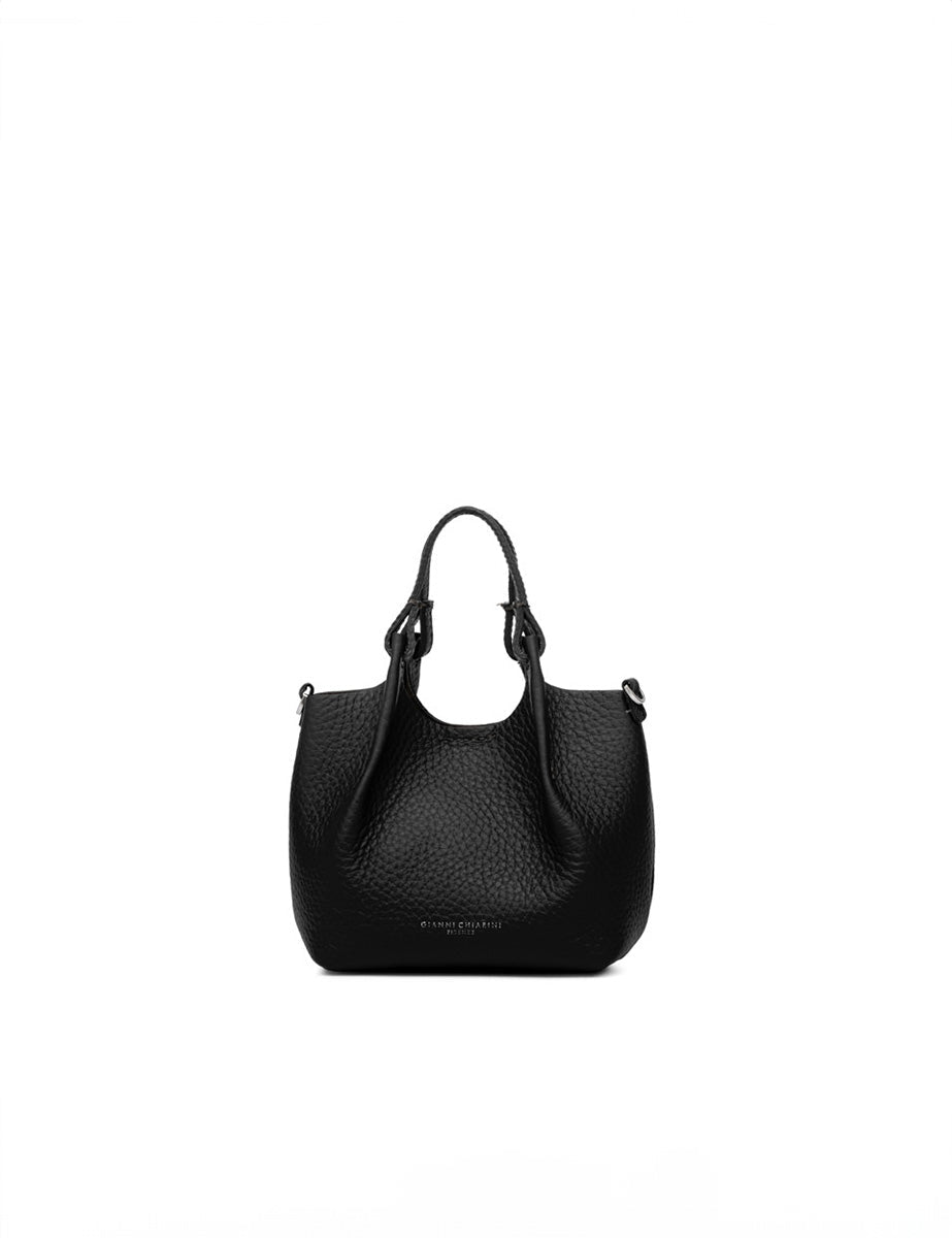 borsa pelle dua nero castoro - gianni chiarini - clutch