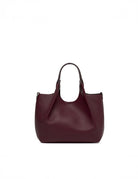 borsa pelle dua wine berry - gianni chiarini - shopper