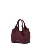 borsa pelle dua wine berry - gianni chiarini - shopper