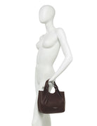 borsa pelle dua wine berry - gianni chiarini - shopper