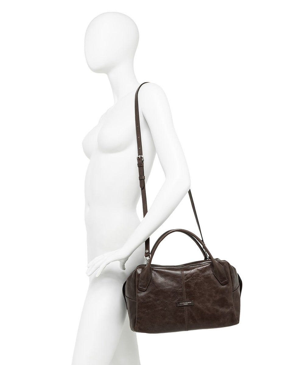 borsa pelle emily espresso - Frida SRL