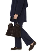 borsa pelle era marrone scuro - gianni chiarini - shopper
