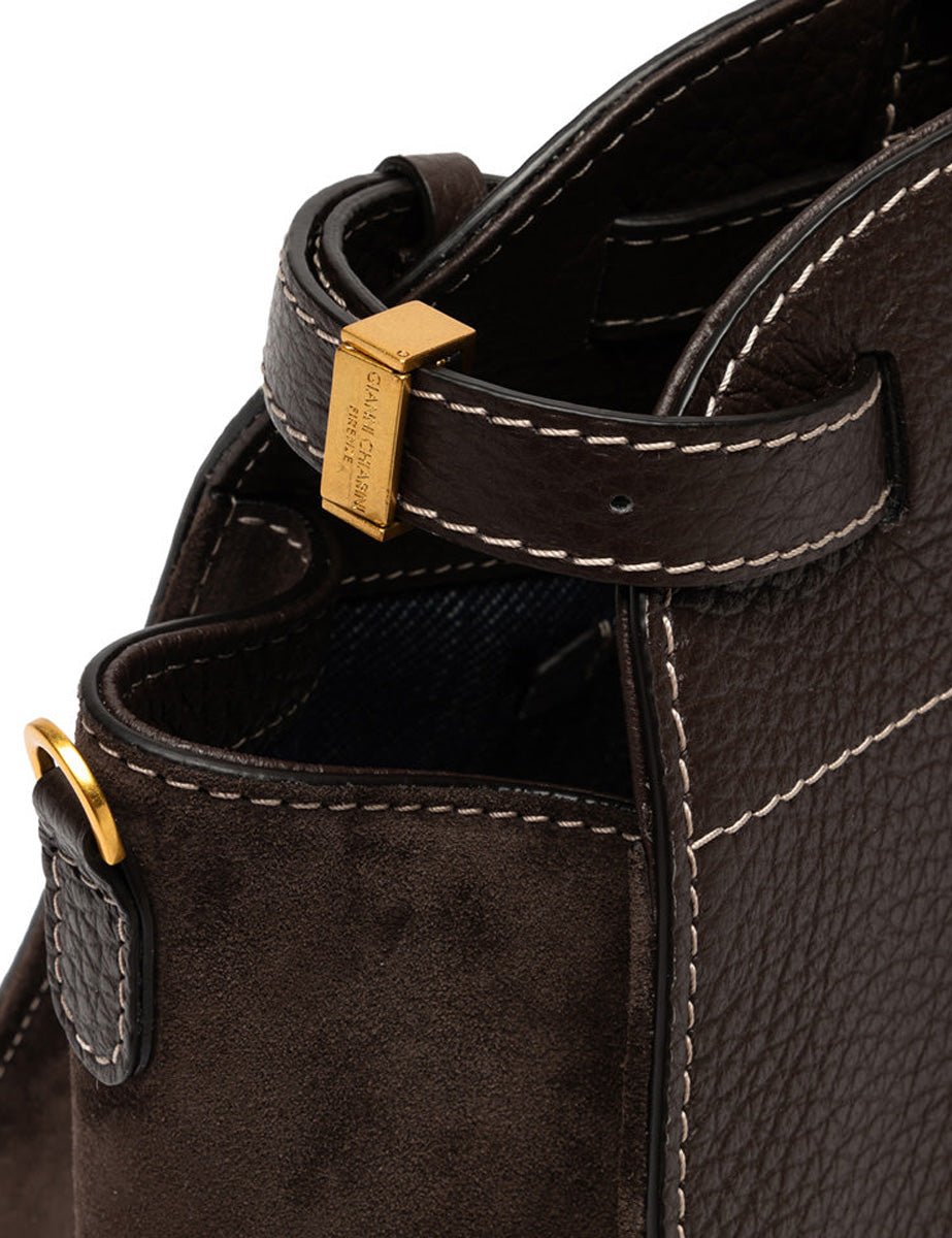 borsa pelle farah espresso - Frida SRL