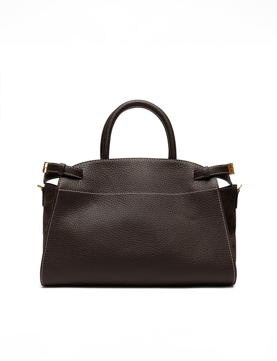 borsa pelle farah espresso - gianni chiarini - shopper