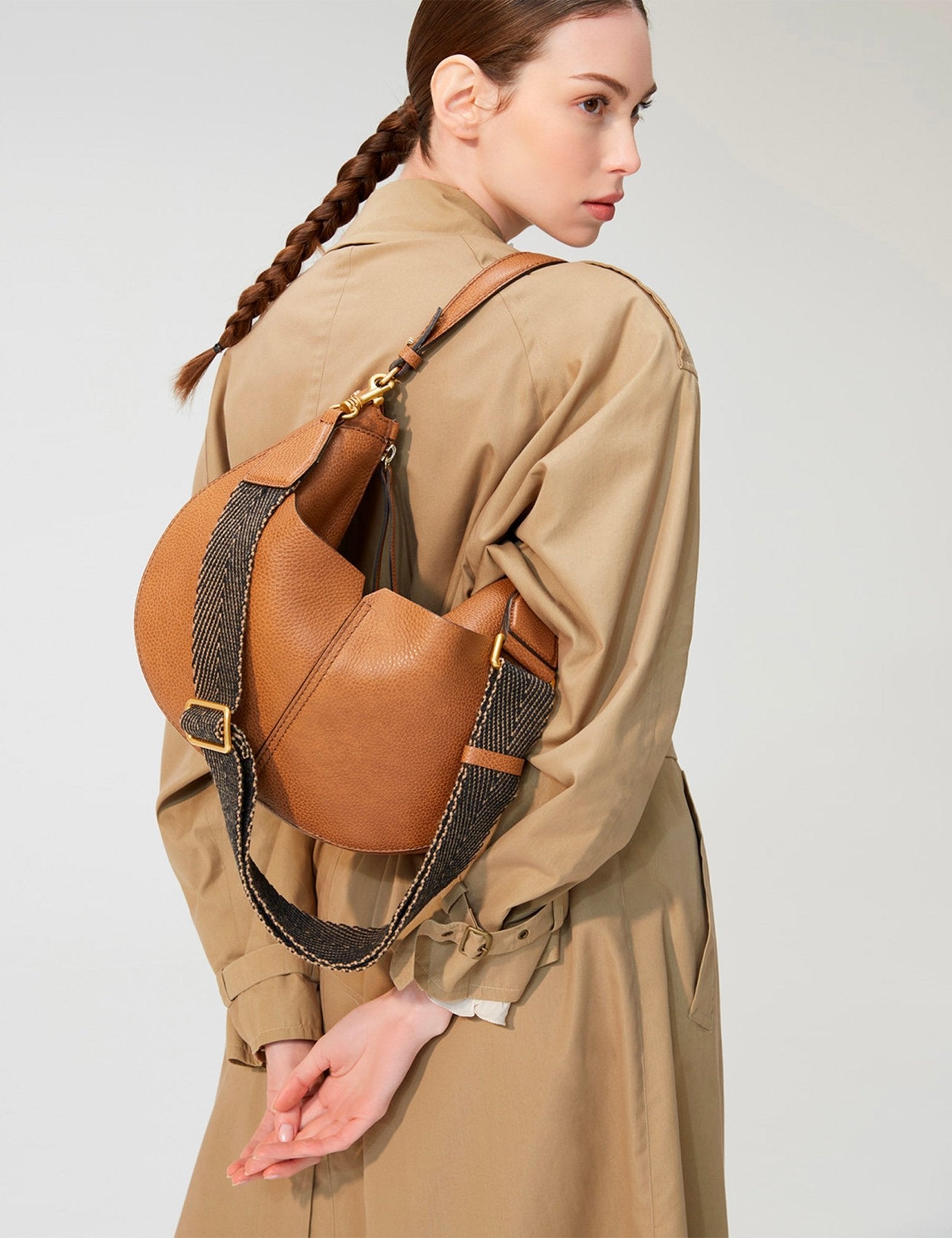 borsa pelle ginko marrone - Frida SRL