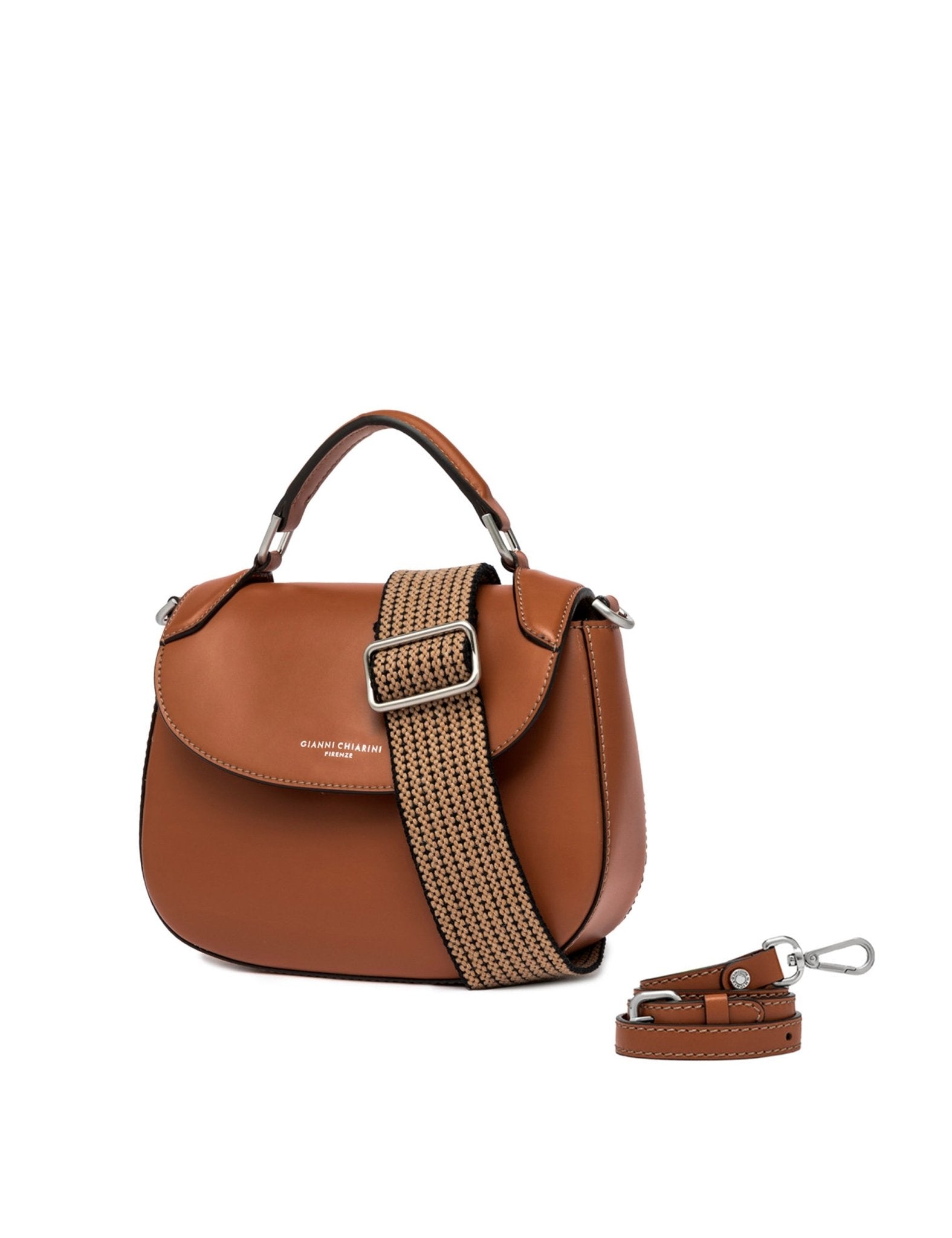 borsa pelle grace marrone - gianni chiarini - clutch