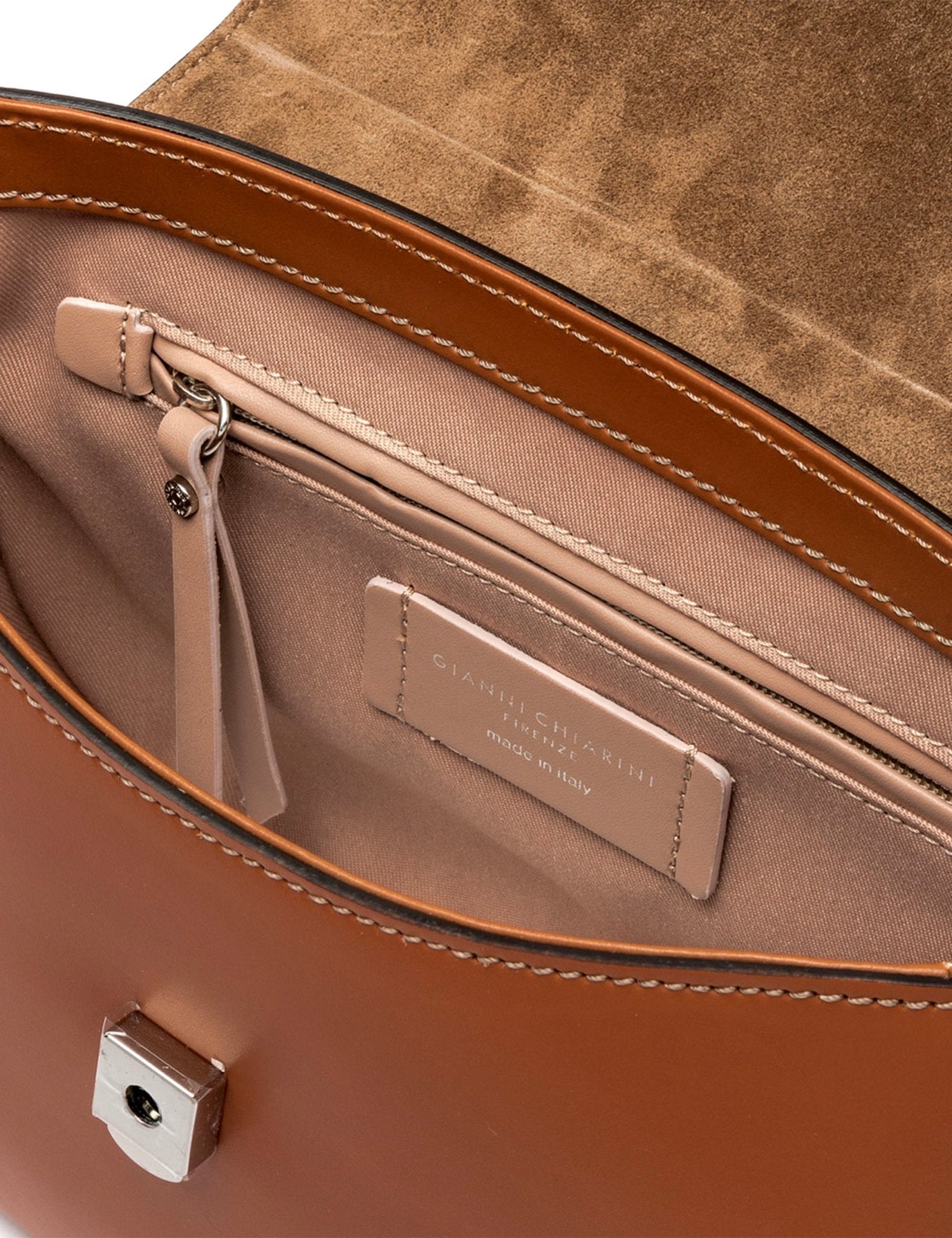borsa pelle grace marrone - gianni chiarini - clutch