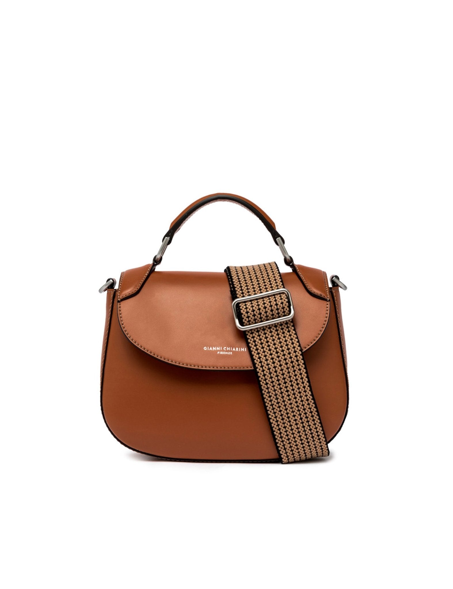 borsa pelle grace marrone - gianni chiarini - clutch