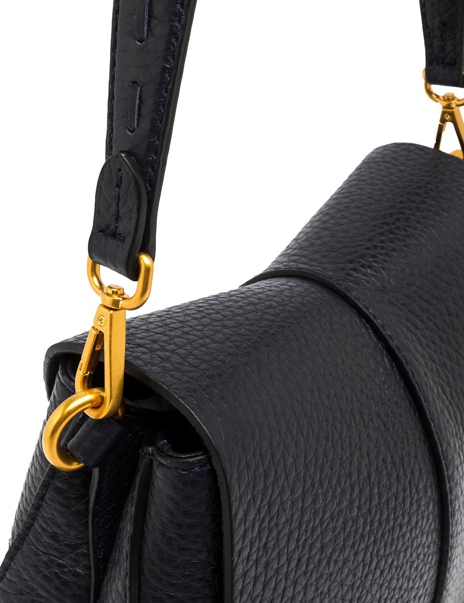 borsa pelle helena round blu - gianni chiarini - clutch