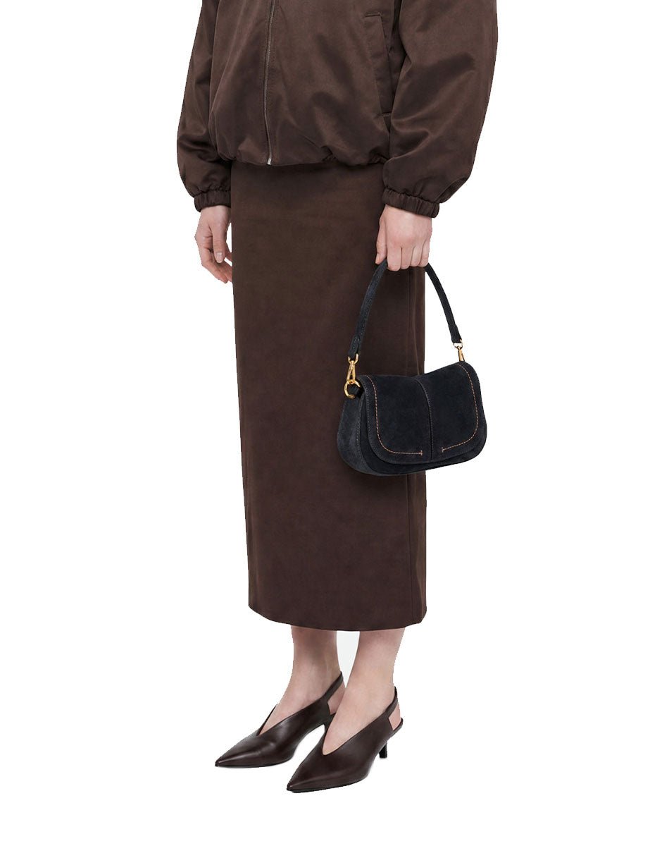 borsa pelle helena round blu - gianni chiarini - clutch