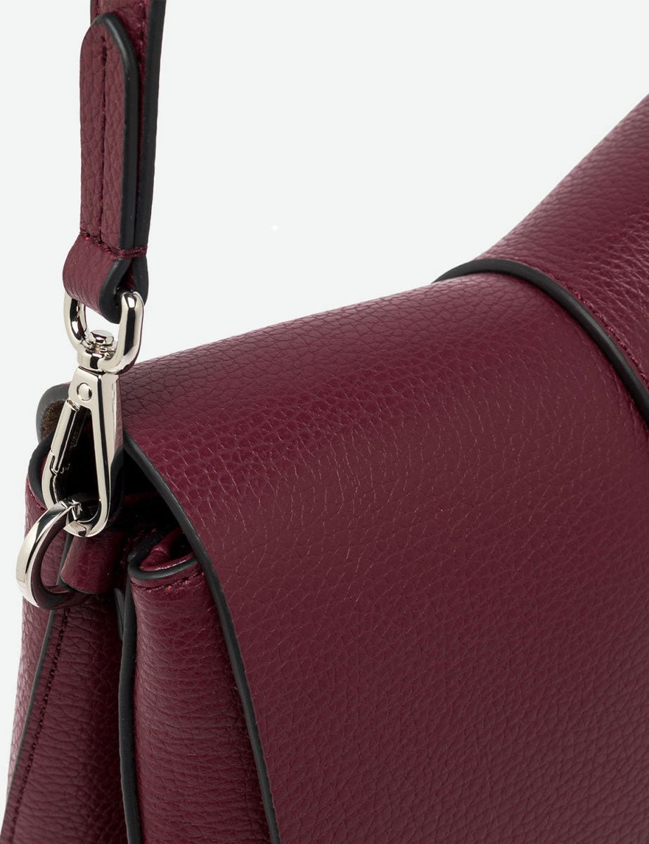 borsa pelle helena round bordeaux - gianni chiarini - clutch