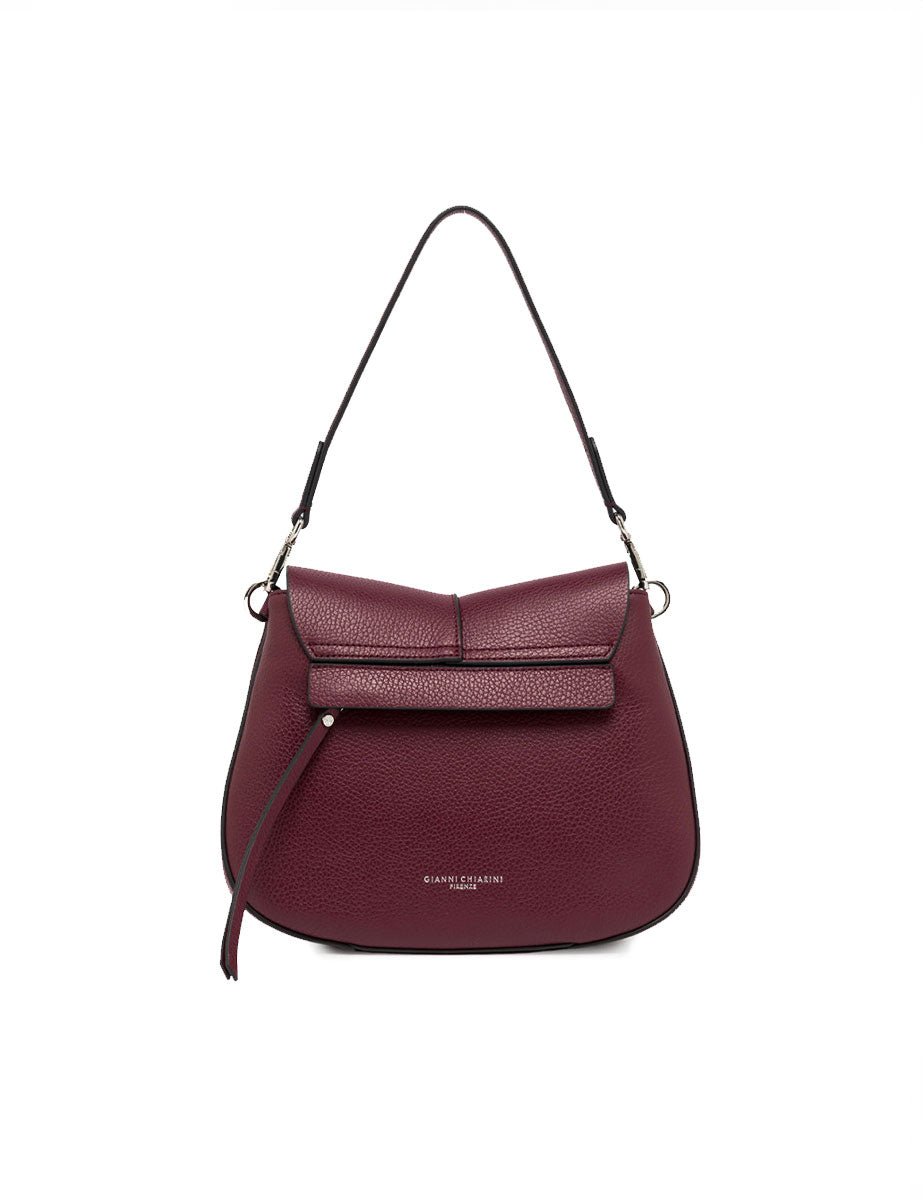 borsa pelle helena round bordeaux - gianni chiarini - clutch