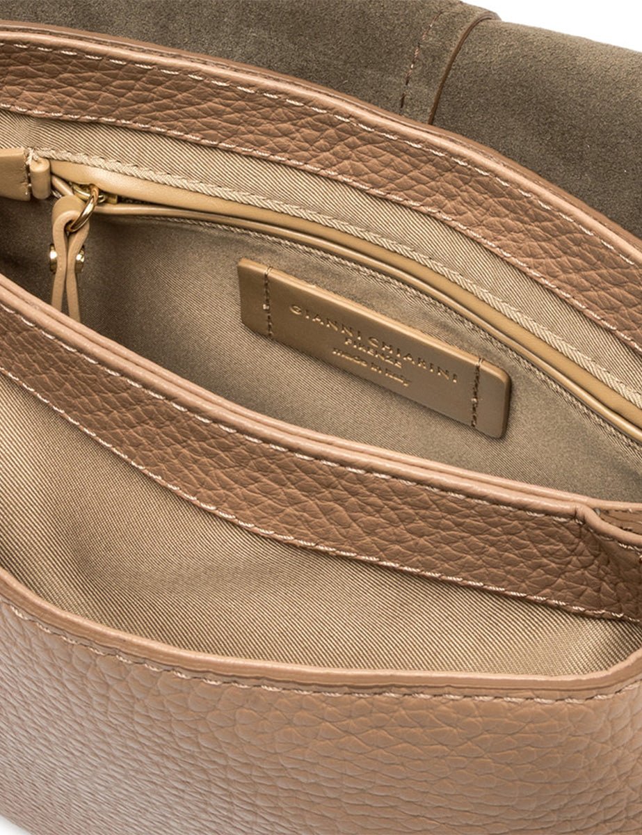 borsa pelle helena round clay - gianni chiarini - clutch