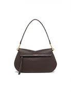 borsa pelle helena round marrone scuro - gianni chiarini - clutch