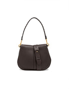 borsa pelle helena round marrone scuro - gianni chiarini - clutch