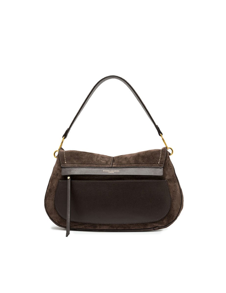 borsa pelle helena round marrone scuro - gianni chiarini - clutch