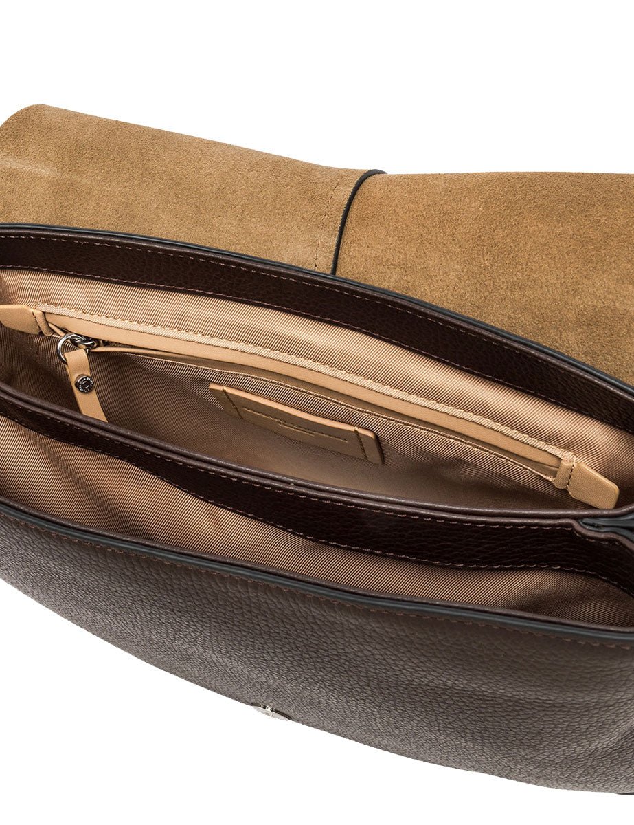 borsa pelle helena round marrone scuro - gianni chiarini - clutch