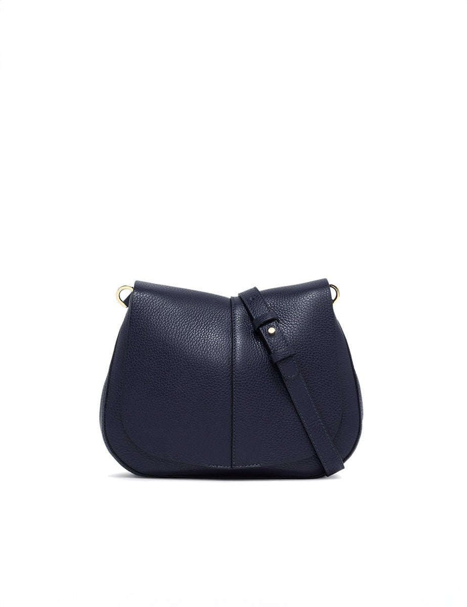 borsa pelle helena round navy - gianni chiarini - clutch