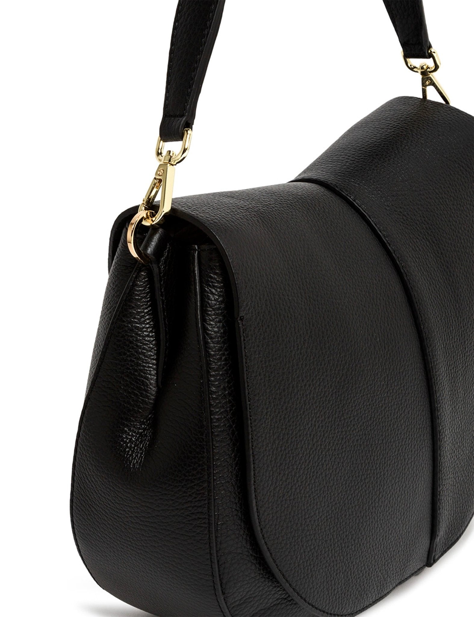 borsa pelle helena round nero - gianni chiarini - clutch