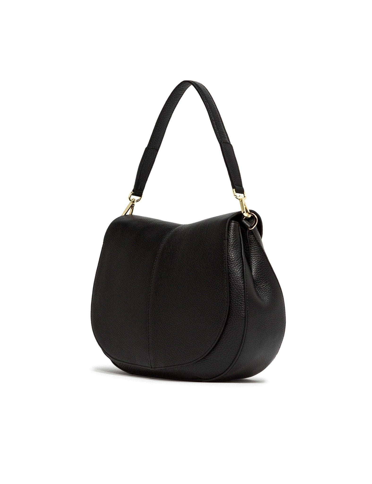 borsa pelle helena round nero - gianni chiarini - clutch