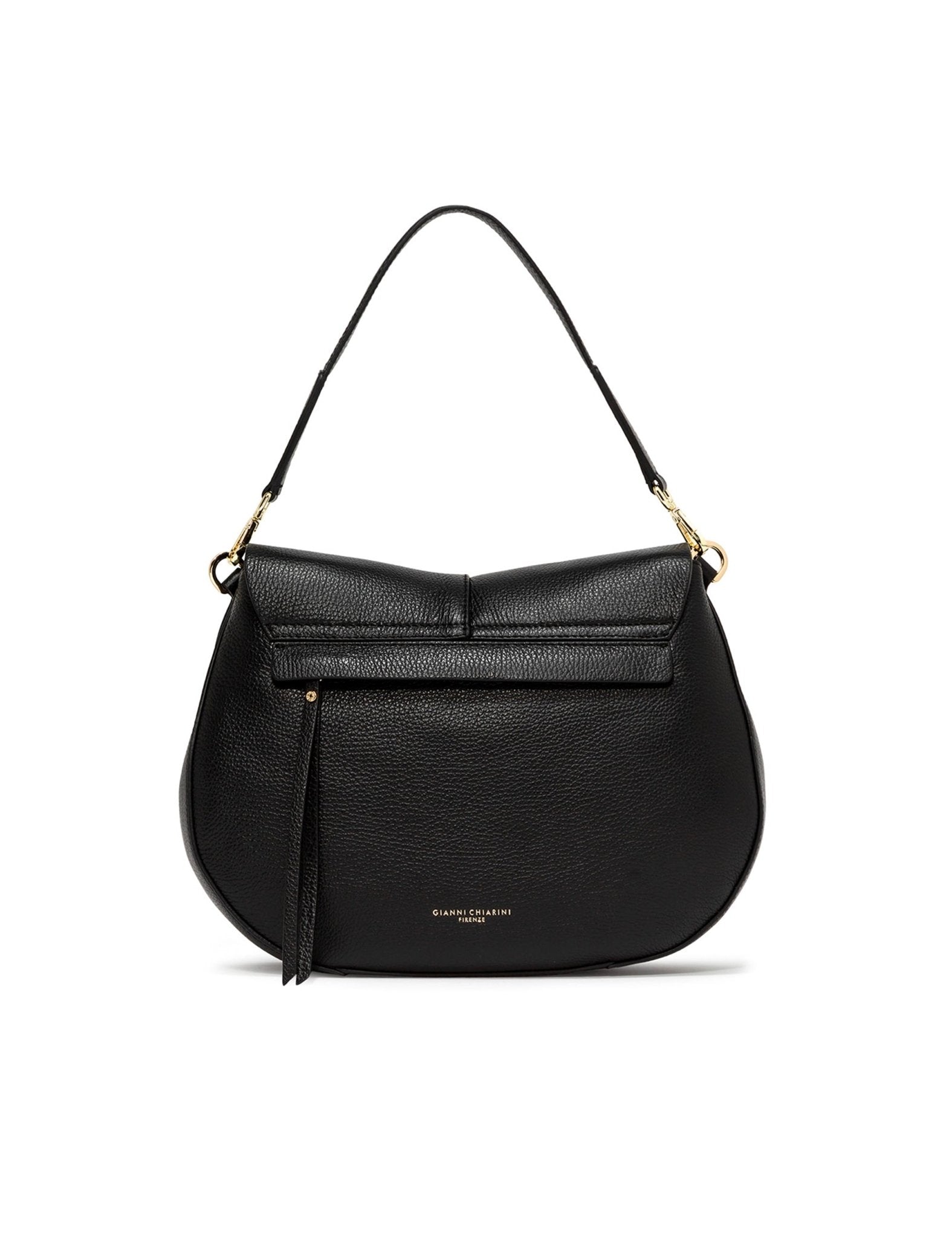 borsa pelle helena round nero - gianni chiarini - clutch