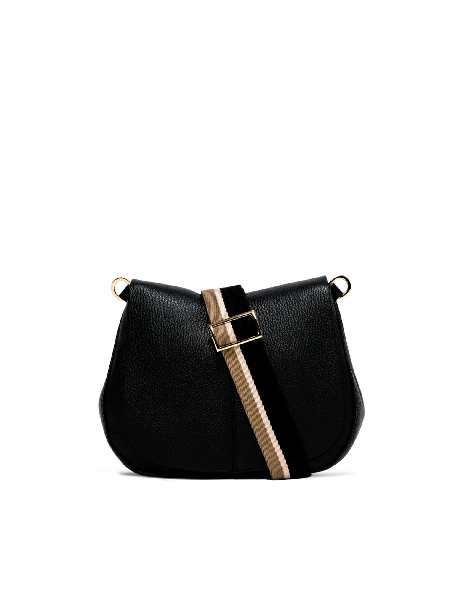 borsa pelle helena round nero - gianni chiarini - clutch