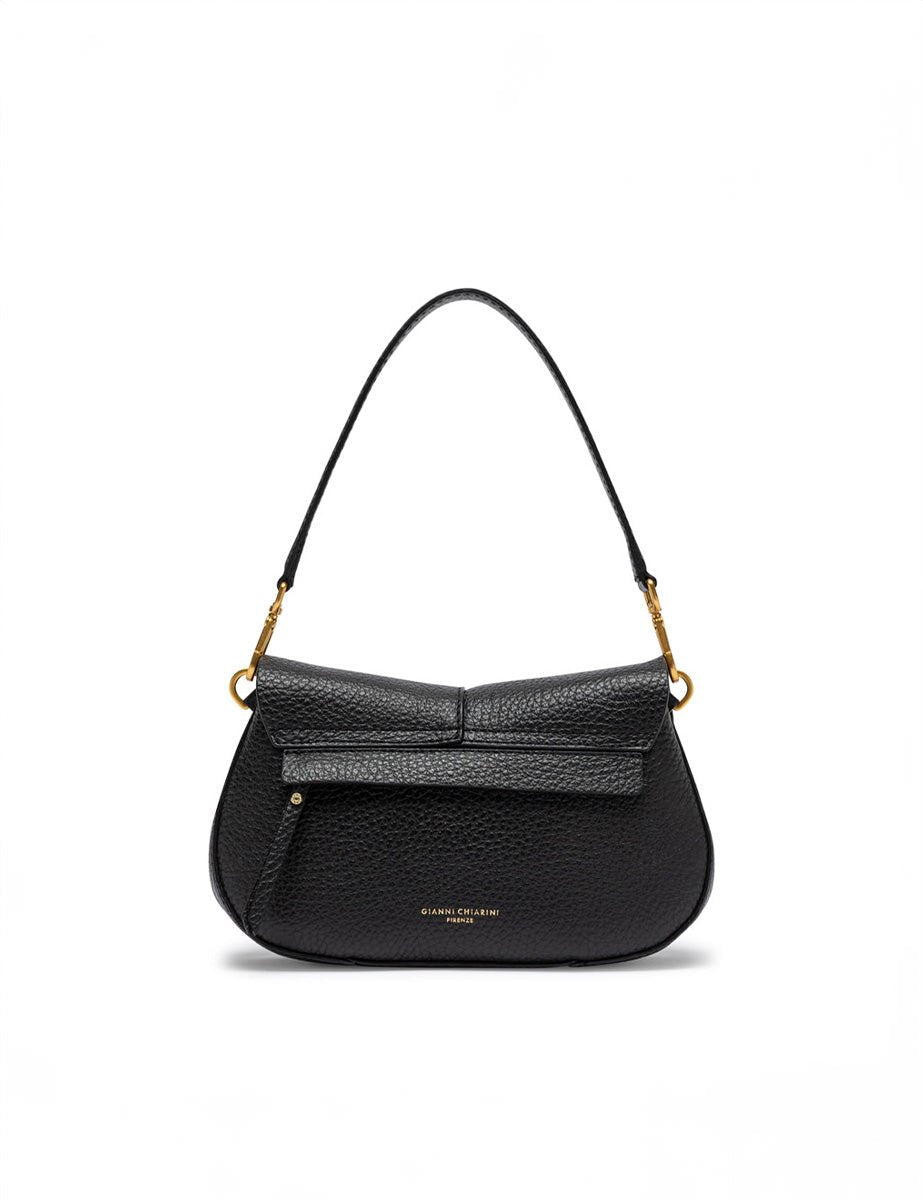 borsa pelle helena round nero - gianni chiarini - clutch