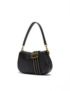 borsa pelle helena round nero - gianni chiarini - clutch
