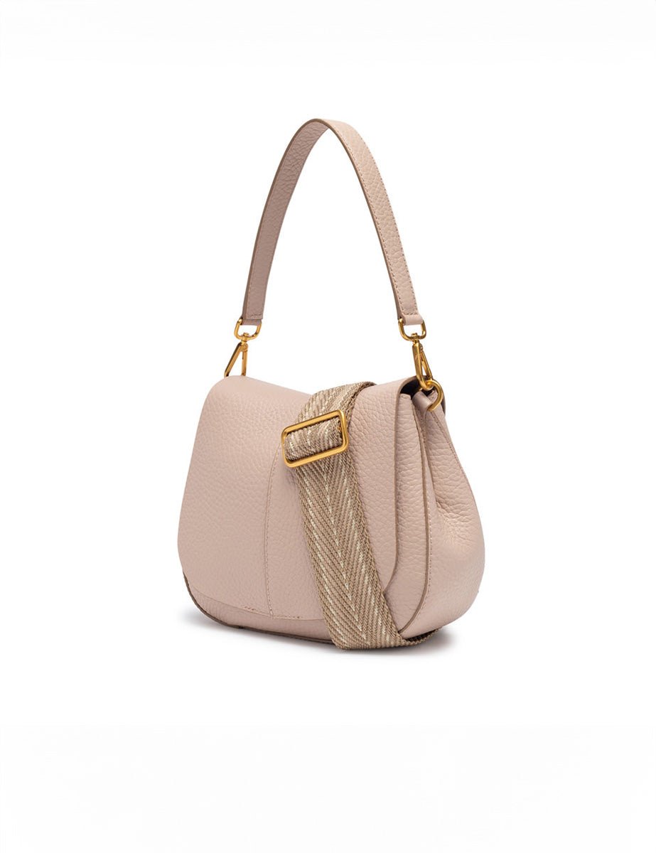 borsa pelle helena round pink salt - gianni chiarini - clutch