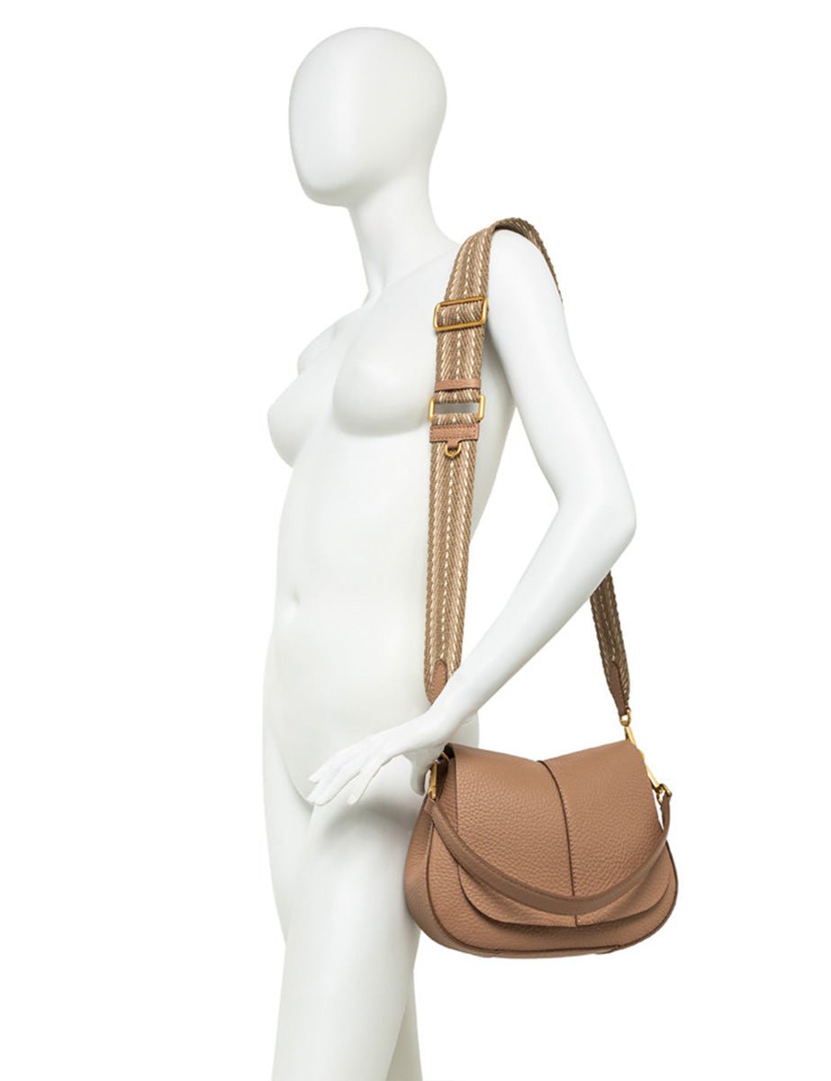 borsa pelle helena round pink salt - gianni chiarini - clutch