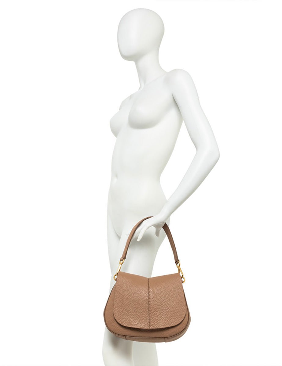 borsa pelle helena round pink salt - gianni chiarini - clutch
