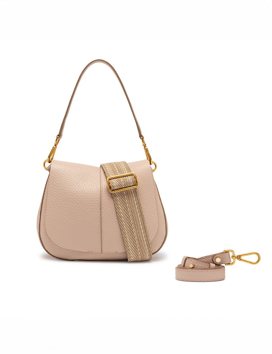 borsa pelle helena round pink salt - gianni chiarini - clutch