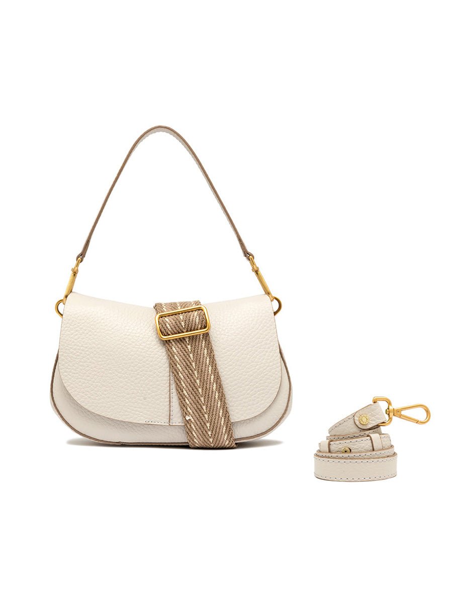 borsa pelle helena round sabbia - gianni chiarini - clutch