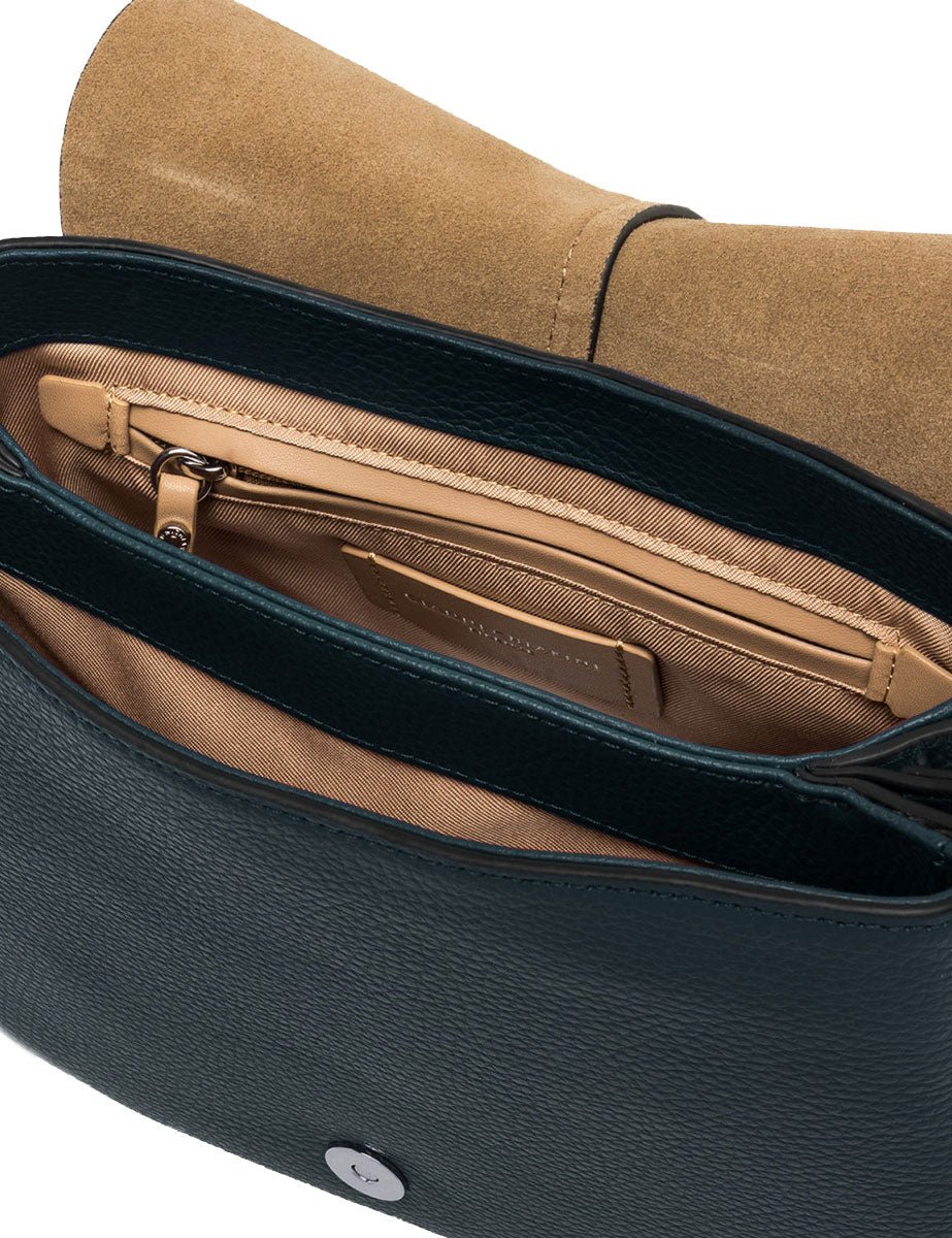 borsa pelle helena round verde - gianni chiarini - clutch