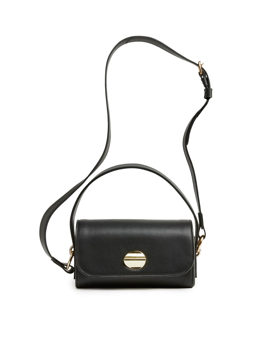 borsa pelle interno seta nero - unica bag lab - clutch